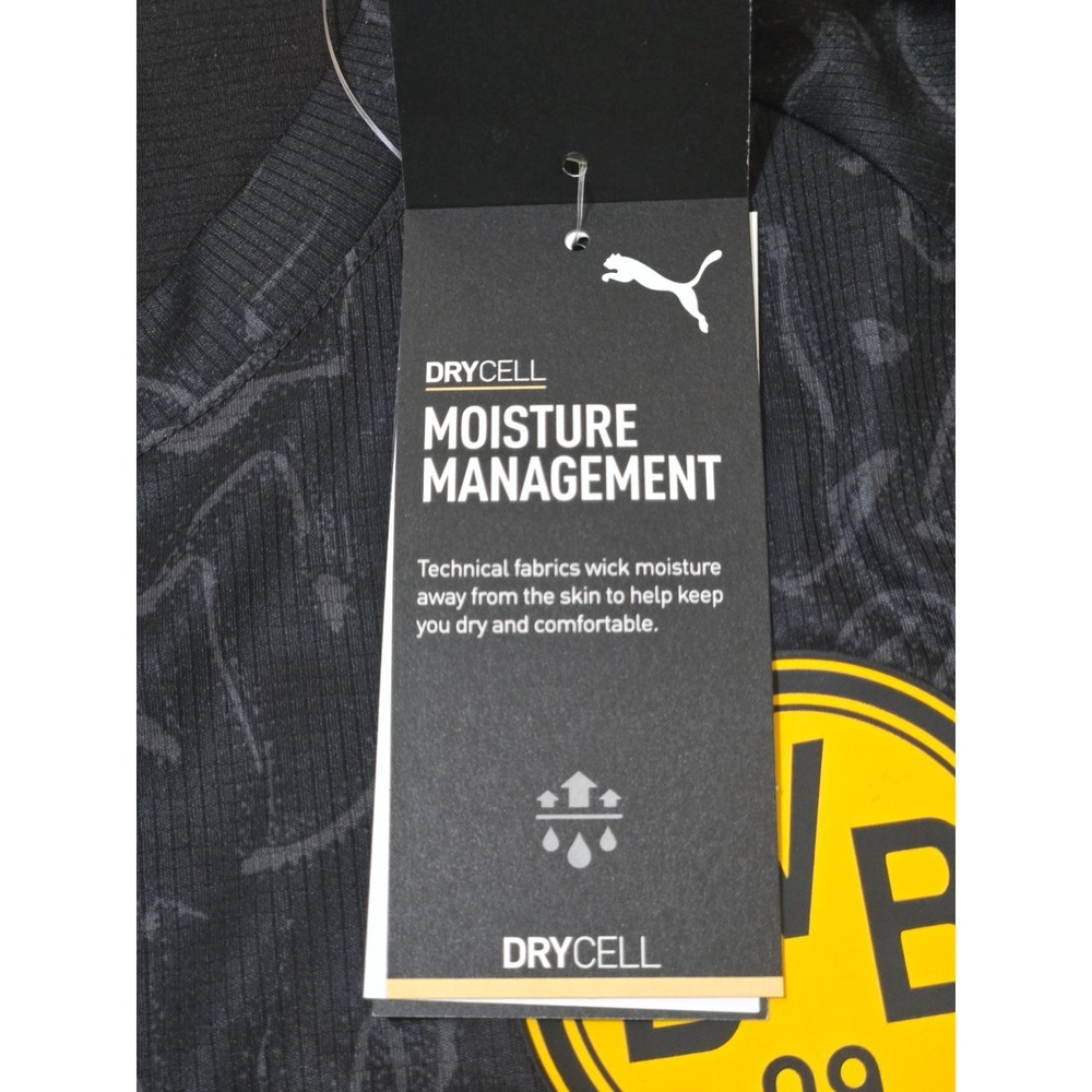 Puma Borussia Dortmund Warm-up Soccer Jersey Men's S Black NWT - Picture 13 of 14